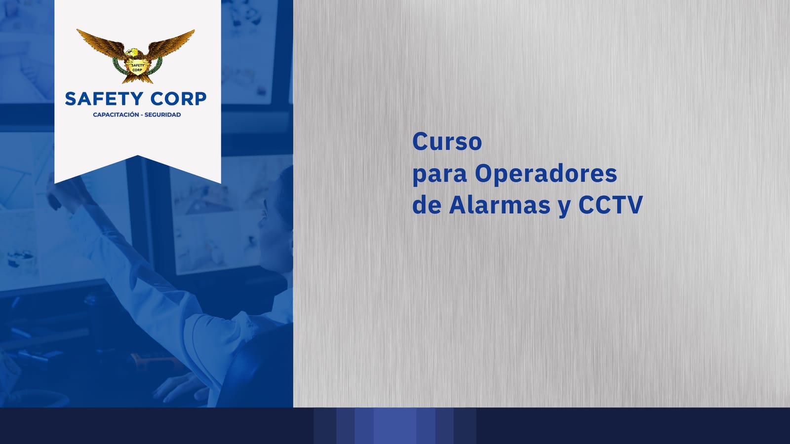 Portada del curso para operadores de alarmas y CCTV